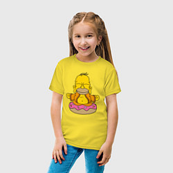 Футболка хлопковая детская Homer yoga, цвет: желтый — фото 2