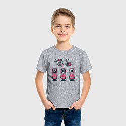 Футболка хлопковая детская Squid games, цвет: меланж — фото 2