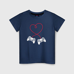 Футболка хлопковая детская Lover gamer, цвет: тёмно-синий