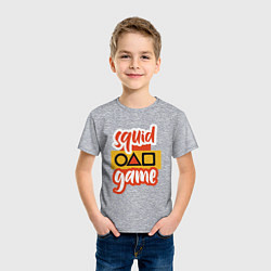 Футболка хлопковая детская Squid game style, цвет: меланж — фото 2