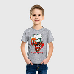 Футболка хлопковая детская Grill master, цвет: меланж — фото 2