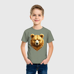Футболка хлопковая детская Золотой медведь, цвет: авокадо — фото 2