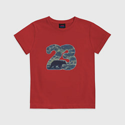 Футболка хлопковая детская Двадцать три, цвет: красный