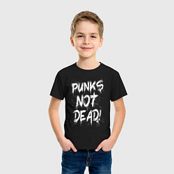 Футболка хлопковая детская Punk not dead, цвет: черный — фото 2