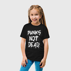 Футболка хлопковая детская Punk not dead, цвет: черный — фото 2