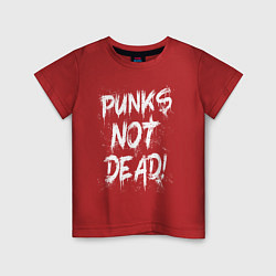 Футболка хлопковая детская Punk not dead, цвет: красный