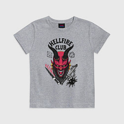 Футболка хлопковая детская Hellfire club demon, цвет: меланж
