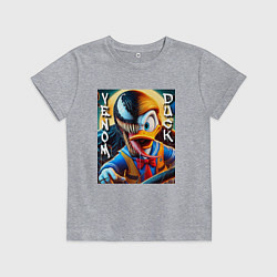 Футболка хлопковая детская Venom-Duck - ai art fantasy, цвет: меланж