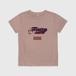 Футболка хлопковая детская Dodge coronet, цвет: пыльно-розовый