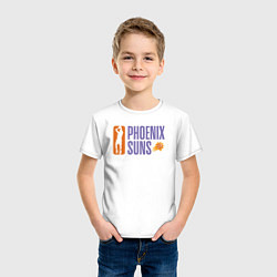 Футболка хлопковая детская Phoenix Suns play, цвет: белый — фото 2