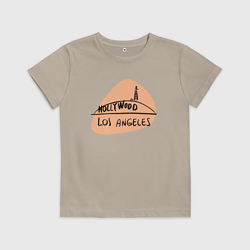 Детская футболка Hollywood Los Angeles / Миндальный – фото 1