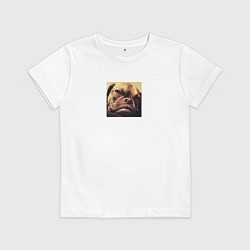 Футболка хлопковая детская Сердитый Песик, цвет: белый