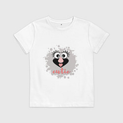 Футболка хлопковая детская Милый домовенок Кузя, цвет: белый