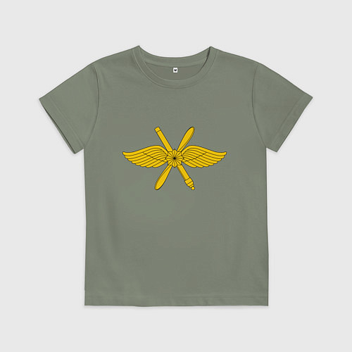 Детская футболка Воздушно-космические силы: эмблема / Авокадо – фото 1