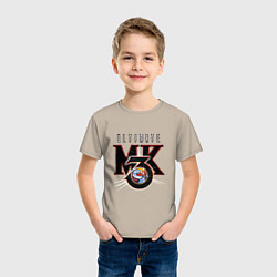 Футболка хлопковая детская Ultimate mortal kombat - logo, цвет: миндальный — фото 2