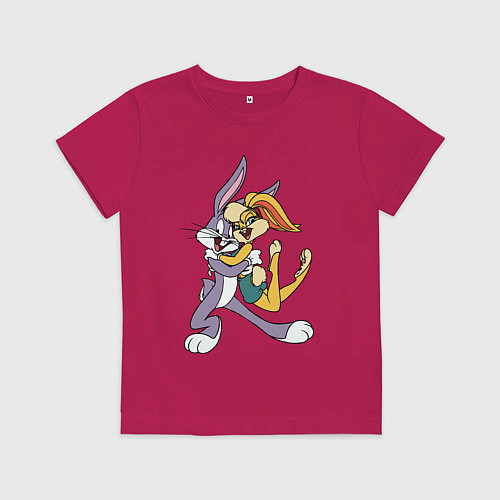 Детская футболка Bugs Bunny - Lola Bunny / Маджента – фото 1