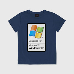 Футболка хлопковая детская Предназначен для xp, цвет: тёмно-синий