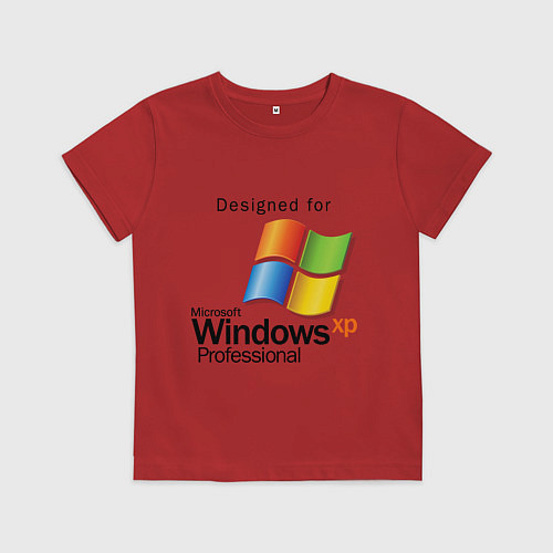 Детская футболка Предназначен для windows xp / Красный – фото 1