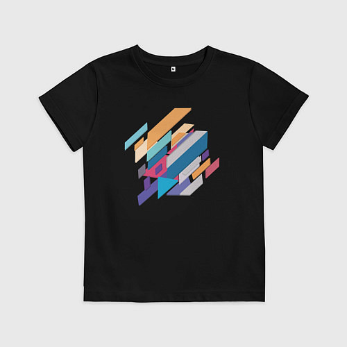 Детская футболка Стиль геометрия / Черный – фото 1