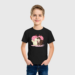 Футболка хлопковая детская Пушистая любовь, цвет: черный — фото 2
