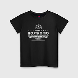 Футболка хлопковая детская USCSS The Nostromo серый, цвет: черный