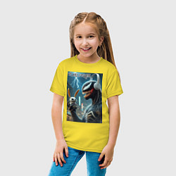 Футболка хлопковая детская Symbiote and rabbit - we are venom meme, цвет: желтый — фото 2