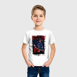 Футболка хлопковая детская Лучший хоккеист Уэйн Гретски, цвет: белый — фото 2