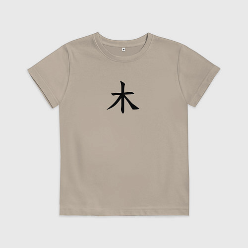 Детская футболка Четверг японским иероглифом / Миндальный – фото 1