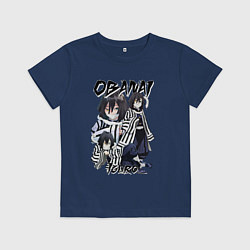 Футболка хлопковая детская Клинок рассекающий демонов Obanai Iguro, цвет: тёмно-синий