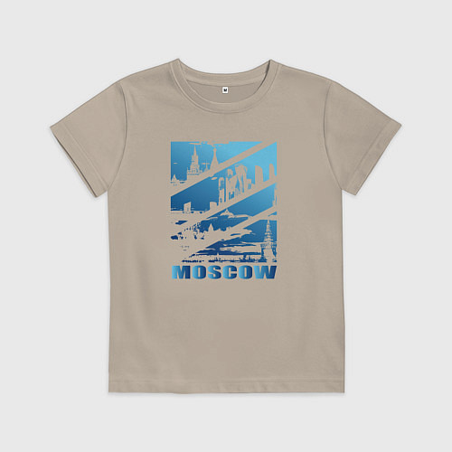 Детская футболка Москва 2025 / Миндальный – фото 1