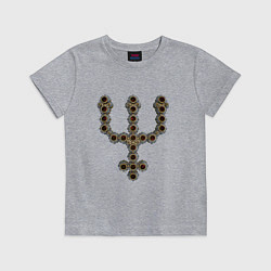 Детская футболка Astrological symbol planet neptune metal antique