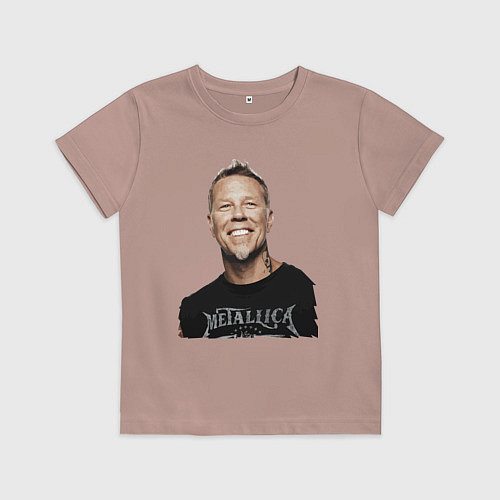 Детская футболка James Alan Hetfield - Metallica leader / Пыльно-розовый – фото 1