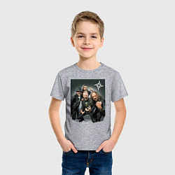 Футболка хлопковая детская Metallica cool dudes - thrash metal, цвет: меланж — фото 2