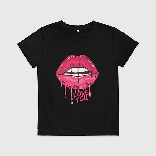 Детская футболка I love you / Черный – фото 1