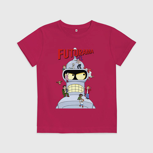 Детская футболка Futurama all / Маджента – фото 1