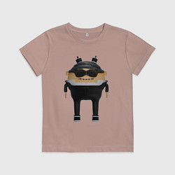 Детская футболка Cartoon agent female in black suit