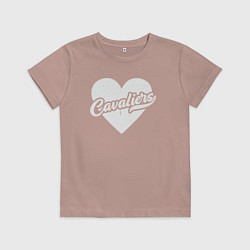 Футболка хлопковая детская Love Cavaliers, цвет: пыльно-розовый