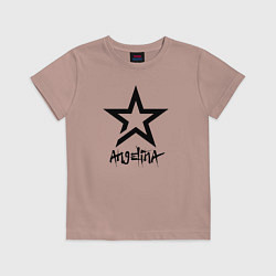 Футболка хлопковая детская Angelina - star, цвет: пыльно-розовый