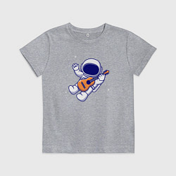 Футболка хлопковая детская Космический гитарист, цвет: меланж