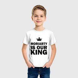 Футболка хлопковая детская Moriarty is our king, цвет: белый — фото 2