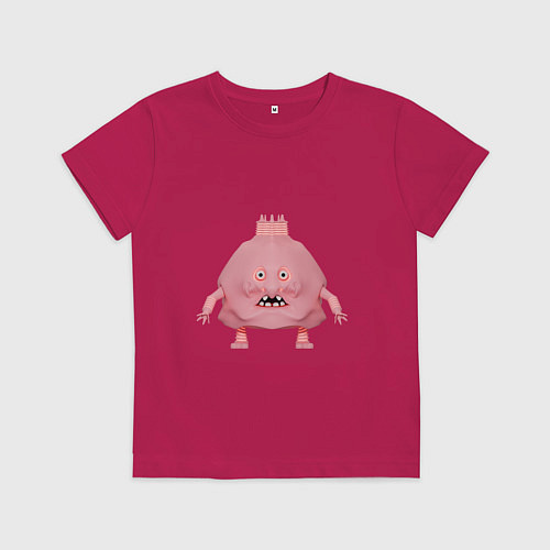Детская футболка Розовый монстр / Маджента – фото 1