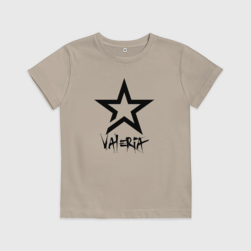 Детская футболка Valeria - star / Миндальный – фото 1
