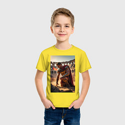 Футболка хлопковая детская Спартак в Колизее, цвет: желтый — фото 2