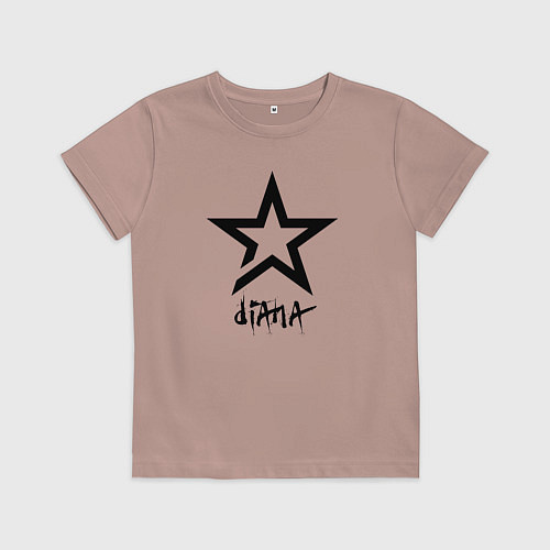 Детская футболка Diana - star / Пыльно-розовый – фото 1