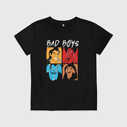 Футболка хлопковая детская Bad boys, цвет: черный