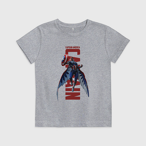 Детская футболка Капитан Америка: Новый мир / Меланж – фото 1