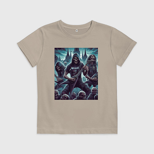Детская футболка Metallica - thrash metal / Миндальный – фото 1