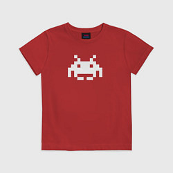 Футболка хлопковая детская Space invader, цвет: красный