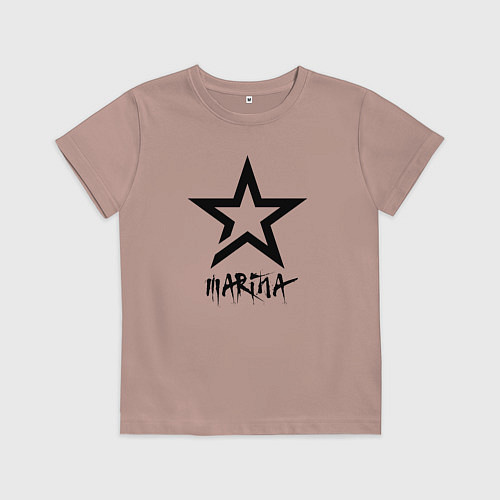 Детская футболка Marina - star / Пыльно-розовый – фото 1