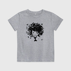 Футболка хлопковая детская Милая весенняя девчонка, цвет: меланж